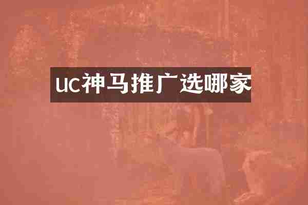 uc神马推广选哪家