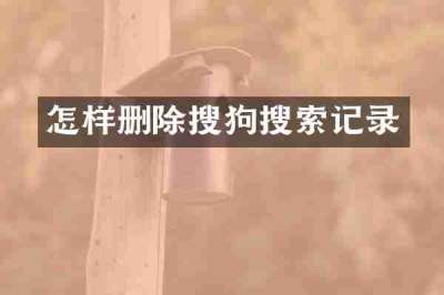 怎样删除搜狗搜索记录