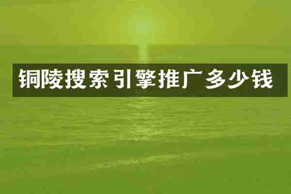 铜陵搜索引擎推广多少钱