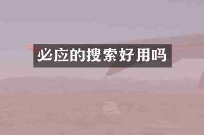 必应的搜索好用吗
