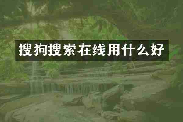 搜狗搜索在线用什么好