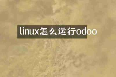 linux怎么运行odoo