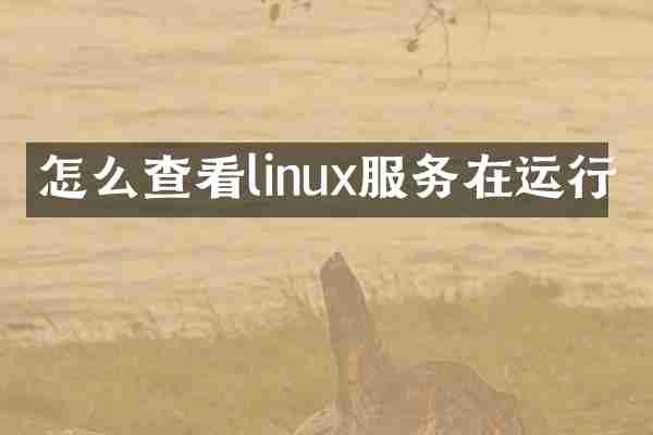 怎么查看linux服务在运行