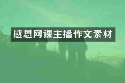 感恩网课主播作文素材