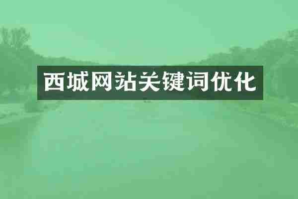 西城网站关键词优化