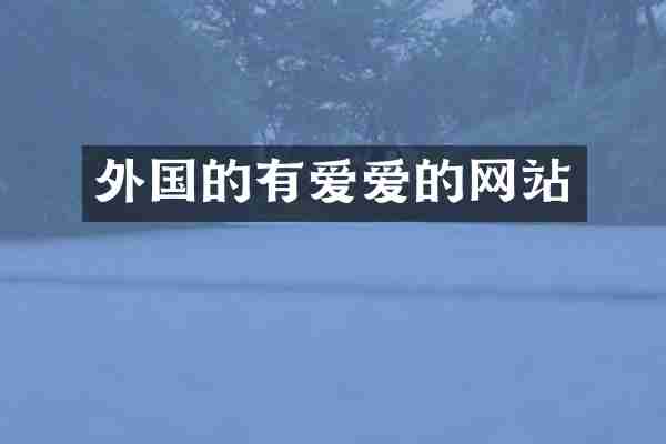 外国的有爱爱的网站
