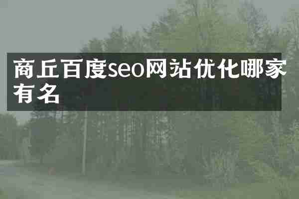 商丘百度seo网站优化哪家有名