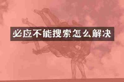 必应不能搜索怎么解决