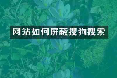网站如何屏蔽搜狗搜索