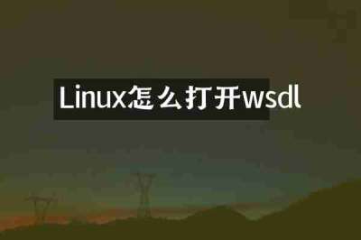 Linux怎么打开wsdl