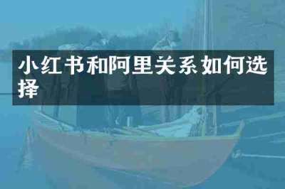 小红书和阿里关系如何选择