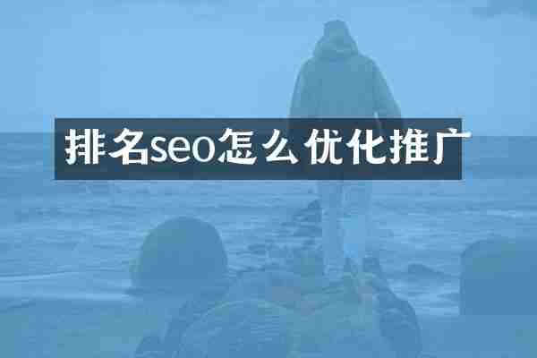 排名seo怎么优化推广