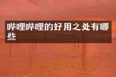 哔哩哔哩的好用之处有哪些