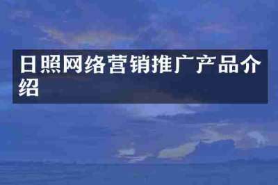 日照网络营销推广产品介绍