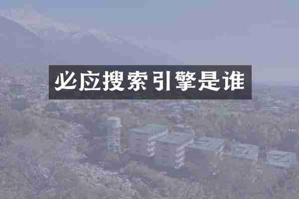 必应搜索引擎是谁