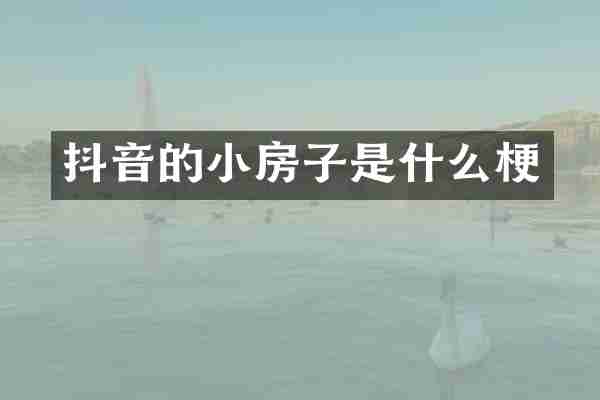 抖音的小房子是什么梗