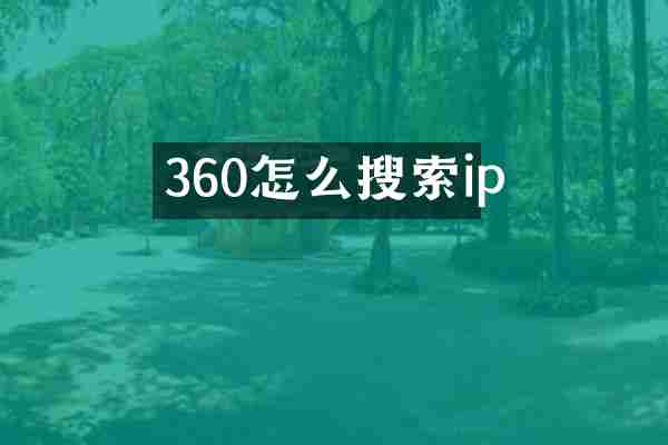 360怎么搜索ip
