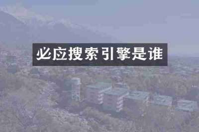 必应搜索引擎是谁