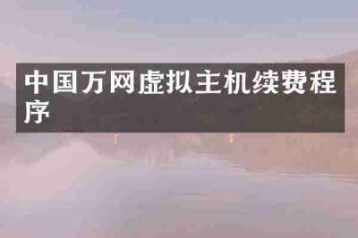 中国万网虚拟主机续费程序