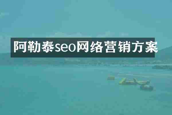 阿勒泰seo网络营销方案
