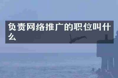 负责网络推广的职位叫什么