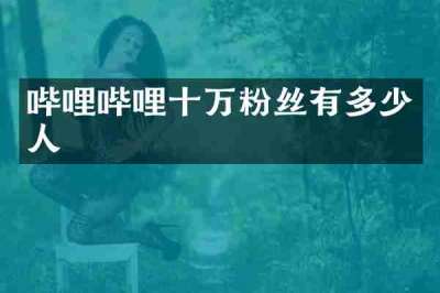 哔哩哔哩十万粉丝有多少人