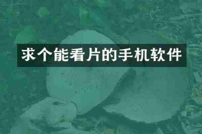 求个能看片的手机软件