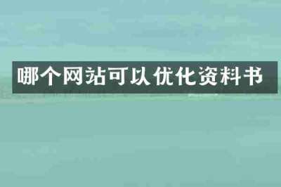 哪个网站可以优化资料书