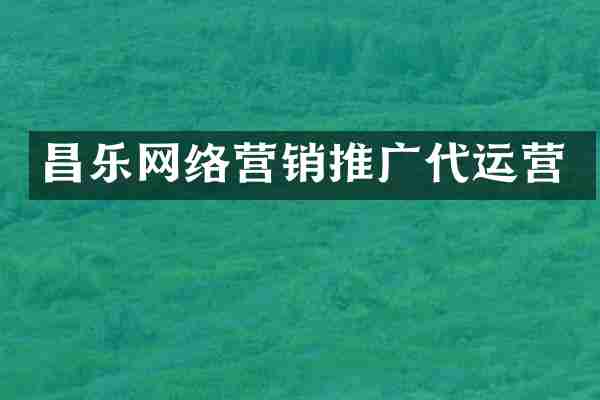 昌乐网络营销推广
