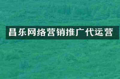 昌乐网络营销推广代运营