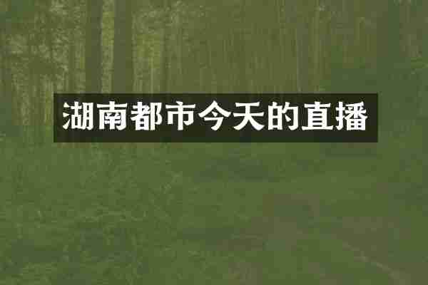 湖南都市今天的直播