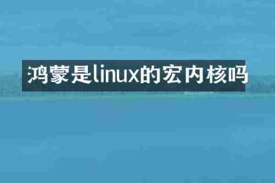 鸿蒙是linux的宏内核吗
