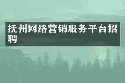 抚州网络营销服务平台招聘
