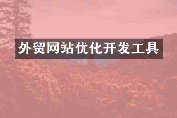 外贸网站优化开发工具
