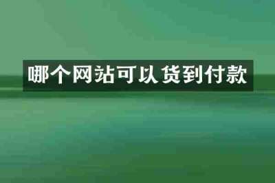 哪个网站可以货到付款