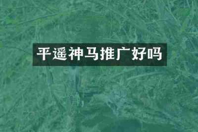 平遥神马推广好吗