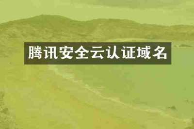 腾讯安全云认证域名