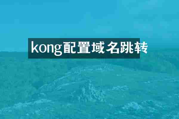 kong配置域名跳转