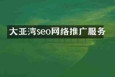 大亚湾seo网络推广服务