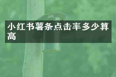 小红书薯条点击率多少算高