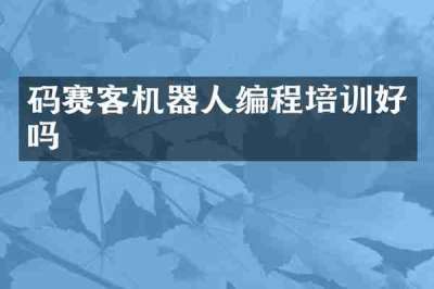 码赛客机器人编程培训好吗