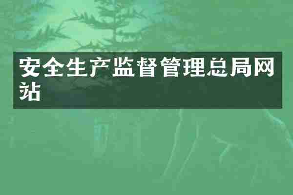 安全生产监督管理总局网站
