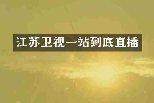 江苏卫视一站到底直播
