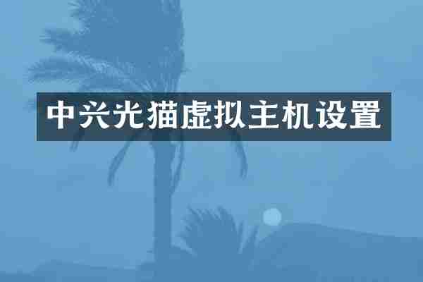 中兴光猫虚拟主机设置