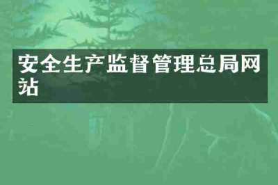 安全生产监督管理总局网站