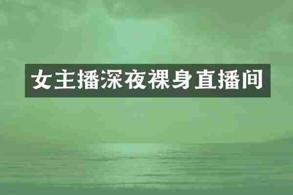 女主播深夜直播间