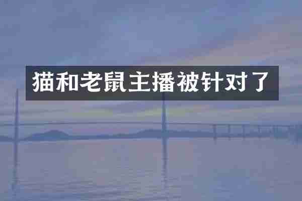 猫和老鼠主播被针对了
