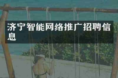 济宁智能网络推广招聘信息