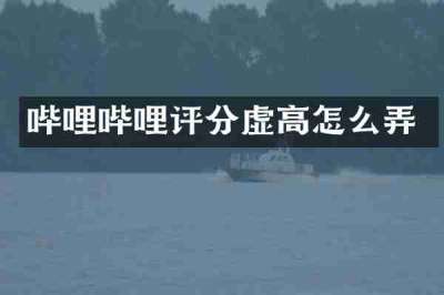 哔哩哔哩评分虚高怎么弄