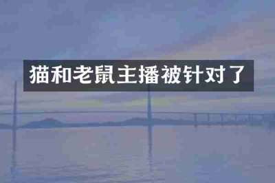 猫和老鼠主播被针对了